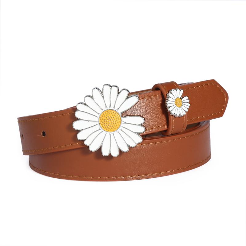 PU Belts and Elastic Band Belt Connection With Metal Buckles for Ladies Pin Color Navy Material