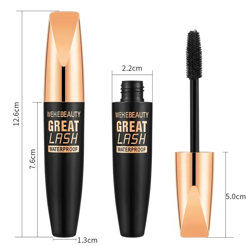 1 kus 4D Silk Fiber Lash Mascara Voděodolná řasenka pro prodloužení řas Black Thick Eye Lashes Curler Cosmetic