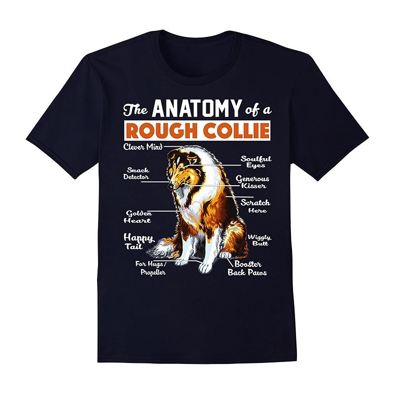 Unique Design Rough Collie  Anatomy TShirt Summer Cotton ONeck Short Sleeve Mens T Shirt New Oversized Streetwear