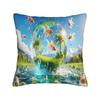Frutiger Aero Y2K Square Pillow Case Piece Tech Orb Cushion Cover Customized Zippered Decorative Pillowcover for Car 40*40cm