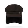 VARZAR VA Stud Fly Newsboy Cap Brown