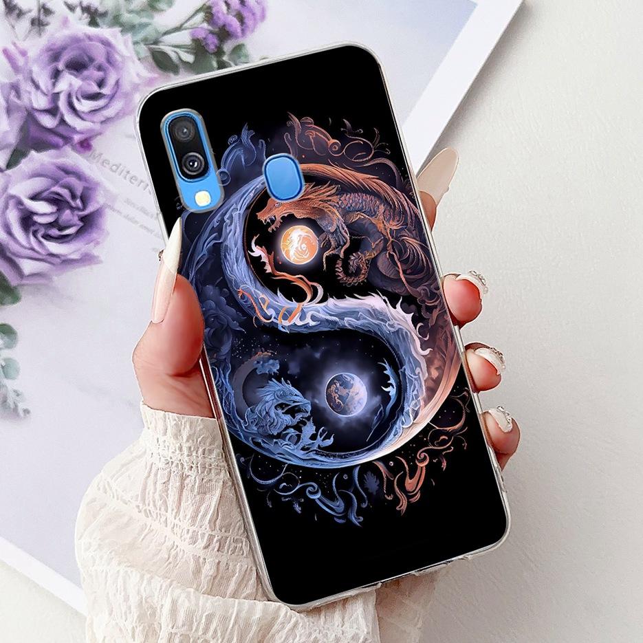 For Samsung Galaxy A40 Case SM-A405F Cute Cat Lion Painted Cover 5.9'' Soft Slim Phone Case For Samsung A40 A 40 GalaxyA40 Shell