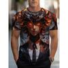 Men's Fashionable 3D Printed T-shirt, Suitable for Everyday Casual Wear, Machine Washable.