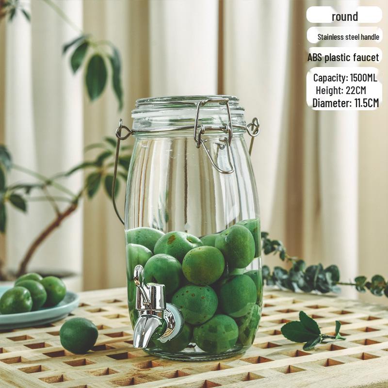 Glass Sealing Jar with Stainless Steel Buckle for Food Storage - Ideal for Tea, Grains, and Cereals In the Kitchen