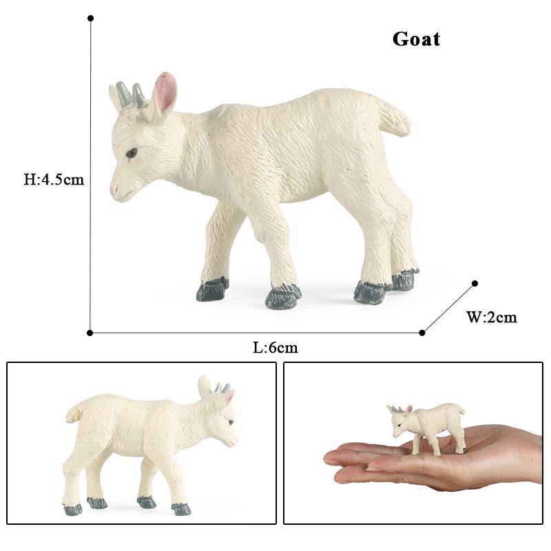 Oenux Clasic Animale de Fermă Simulare Oaie Capră Argali Antilopă Model Figurină de Acțiune Figurine Păsări de Curte Jucărie Drăguță Pentru Copil Cadou