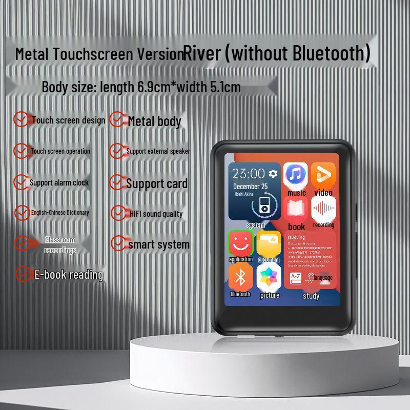 Portable Bluetooth MP4 Player with Touchscreen for High School Students - E-Book Reader & Music Player