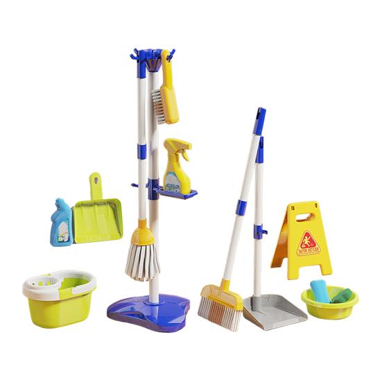 Set Curățenie pentru Copii Mici Jucărie de Curățenie pentru Copii Include Perie de Praf Mop Burete Mătură Făraș Pânză Set de Joacă de-a Treburile Casnice pentru Băieți Fete Vârste 2-5