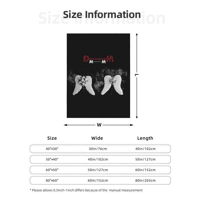 Custom Sofa Fleece Depeche Cool Mode Heavy Metal Rock Band Throw Blanket Warm Flannel Blankets for Bedroom Home Sofa Quilt