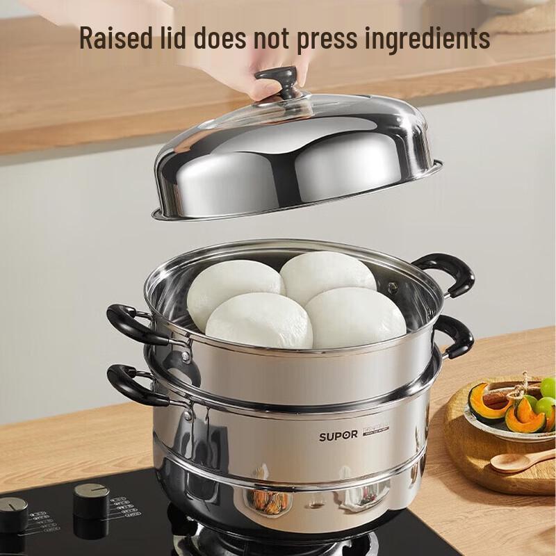 Supor 28cm Stainless Steel Double-Layer Steamer Pot