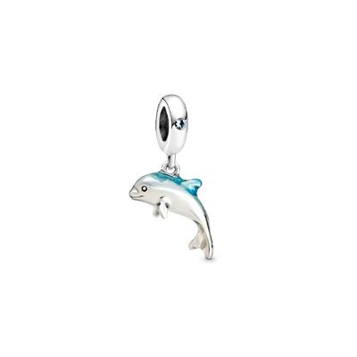 Shimmering Dolphin Charm Women Charm Blue 798947C01