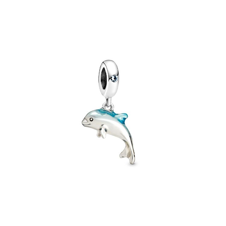 Pandora Shimmering Dolphin Charm Women Charm Blue 798947C01 Blue