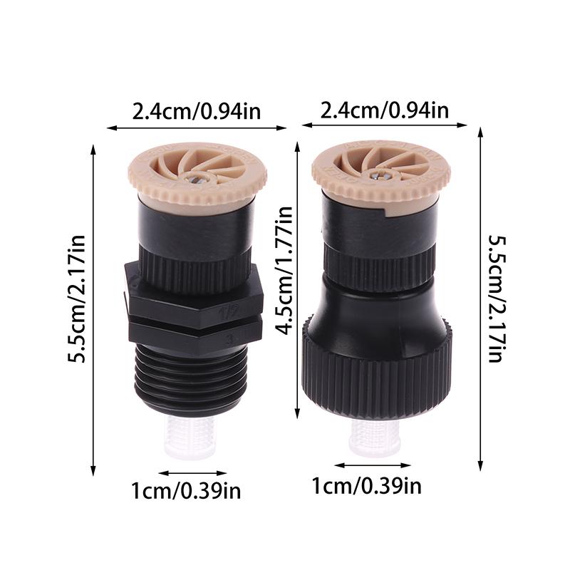 Water Sprinkler 1/2 Inch Thread Plastic 0-360 Degrees Adjustable Farm Garden Lawn Watering Irrigation Nozzle Male/Female Wire
