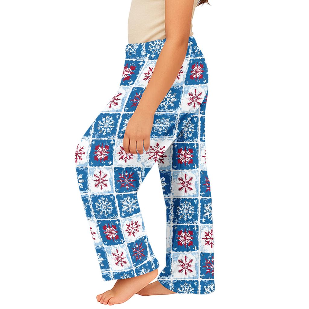 Children's Winter Pants Full Length Long Christmas Printed Pants