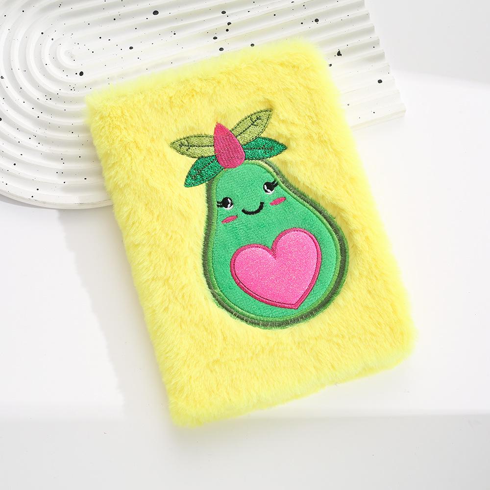 Cute Plush Embroidered A5 Cartoon Notebook Diary