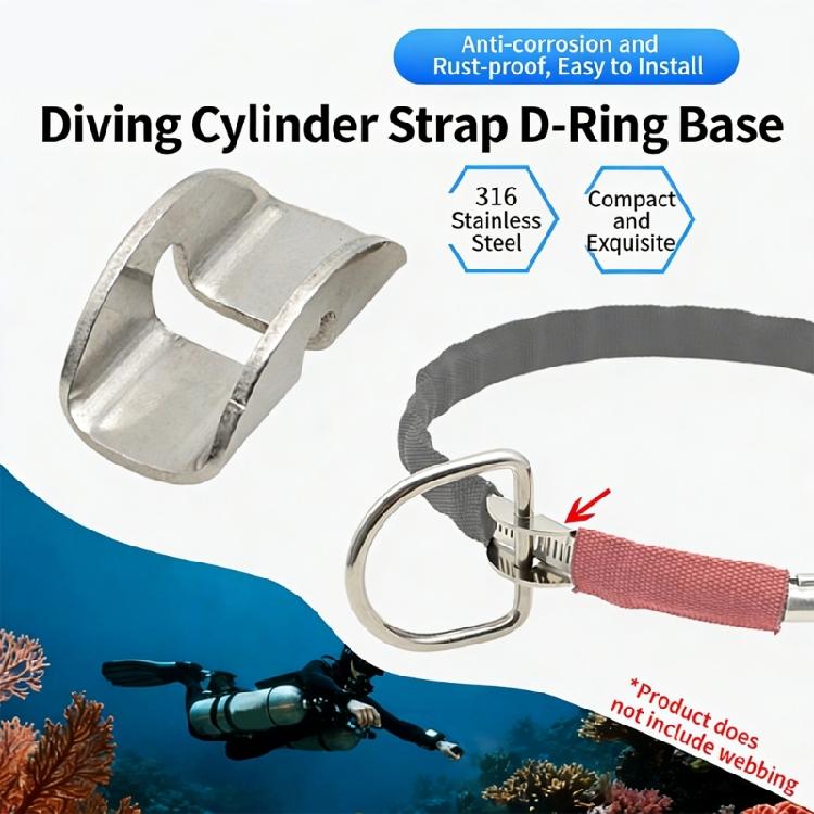 Scubas Diving Tanks Cylinder D Rings Holder Back Fly Side Positioning Buckles Base For Hose Clamps Easy To Install