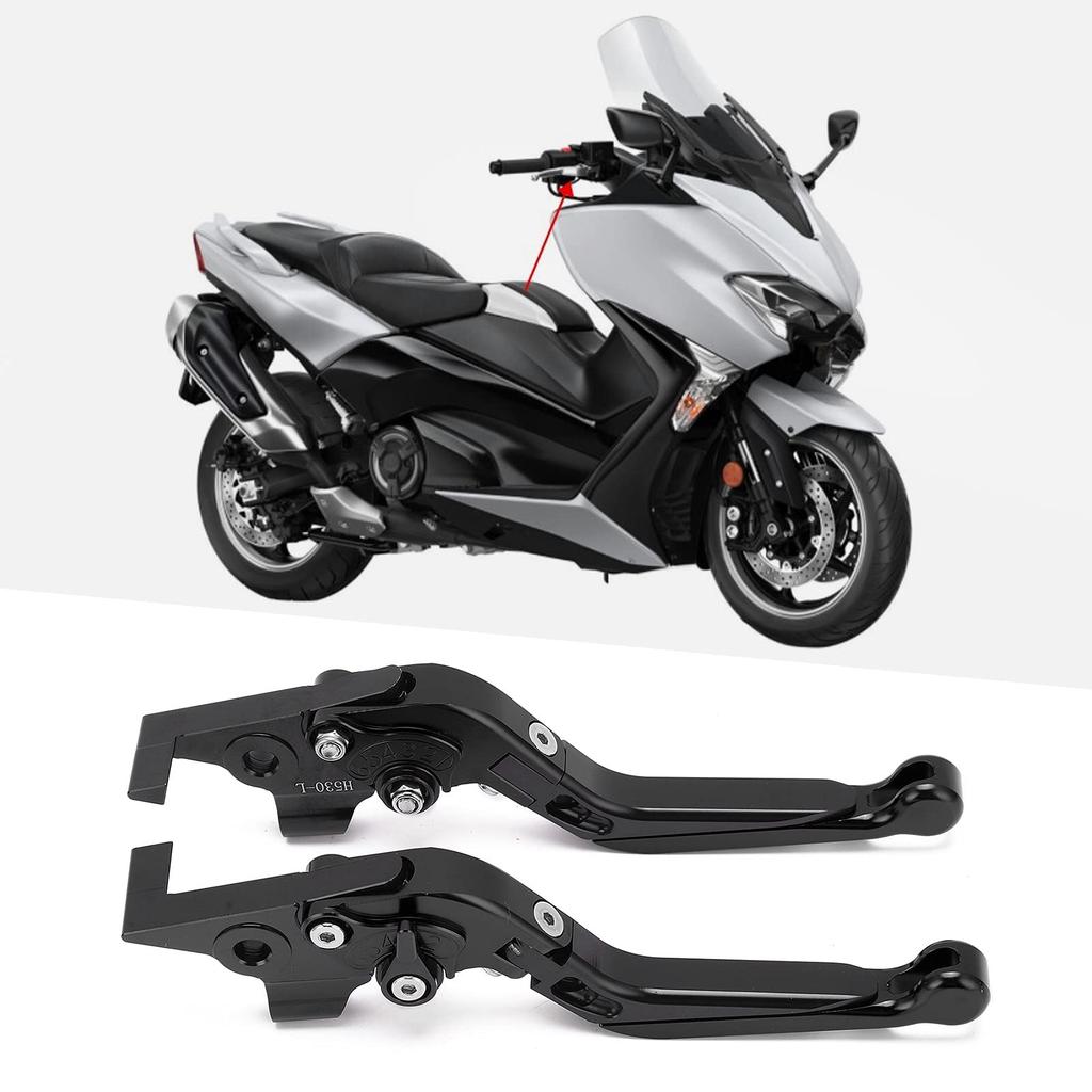 Akozon Justerbara Bromshandtag för TMAX 530/560 CNC Aluminiumlegering Ersättning, Förbättrad Bromsrespons, Hållbara och Snygga (Svart)