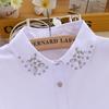 Beaded Shirt Fake Collar Cotton Decorative Fake Collar Versatile Bottoming Shirt Spring And Autumn Fake Collar Women B135