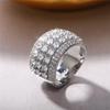 Luxury Cubic Zirconia Crystal Ring For Women Trendy Party Accessory Versatile Finger Ring Surprise Gift Ladies Jewelry