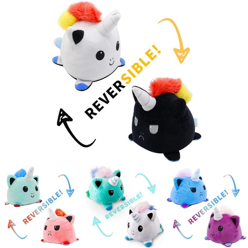 Adorable Reversible Flip Unicorn Plush Stuffed Toy Soft Animal Ideal For Kids