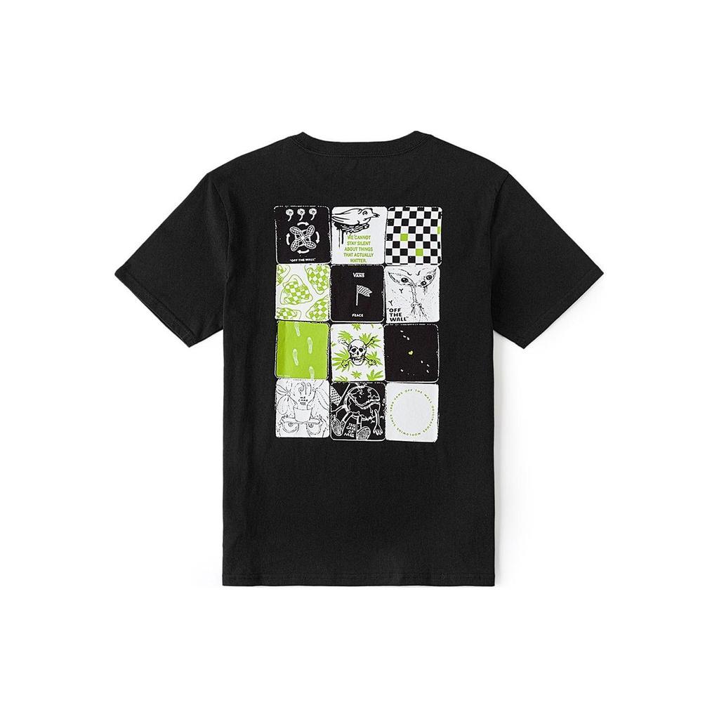 Vans Komfortabel Enkel Rund Hals Kort Erm T-skjorte Unisex Topper Svart VN000GYUBLK