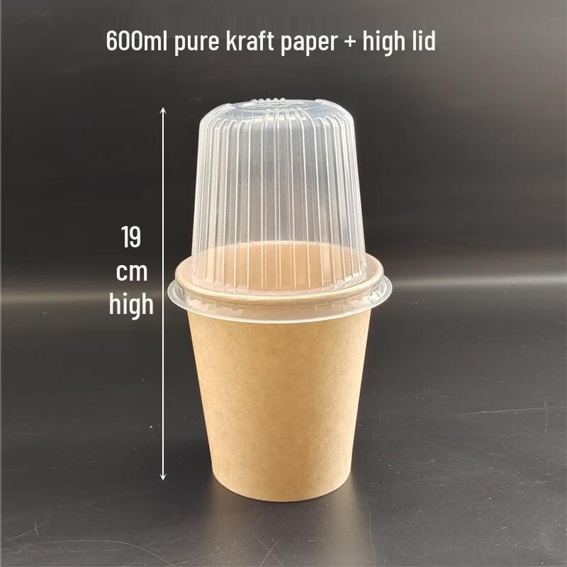 

Hanyou Disposable Kraft Paper Cups with Aluminum Foil Lids