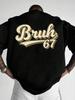 Bruh 67 Baseball Style Meme Slang Sports Number Graphic T-Shirt Unisex for Daily Wear 2025 Funny Christmas Novelty Men's