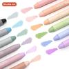 Shuttle Art Highlighter Soft Solid Fluorescent Fluorescent Soft Retractable Gel with Clear for Marking Convenient Storage Pens, 12-Color Set, Colors,