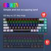 HXSJ V800 Kabelgebundene mechanische Tastatur 68 Tasten RGB-Gaming-Tastatur mit abnehmbarem Typ-C-Kabel ABS
