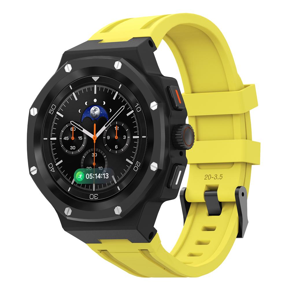 Zestaw Luksusowej Modyfikacji Do Samsung Watch 8 40mm 44mm Metalowa Koperta+Gumowy Pasek Do Watch 8 Classic 46mm Zestaw do Przeróbki Akcesoria