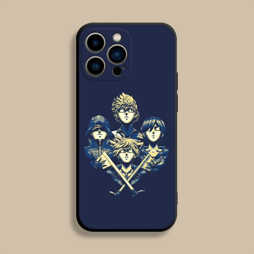 Kingdoms H-Hearts Game Phone Case For iPhone 17,16,15,14,13,12,Pro,Max,Plus,E,SE4,Air,Mini Black Soft Cover