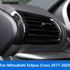 For Mitsubishi Eclipse Cross 2017-2024 2025 Carbon Fiber Side Front Air Condition AC Vent Outlet Cover Trim Interior Accessories