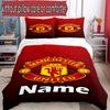 3pcs Duvet Cover Set (1*Duvet Cover + 2*Pillowcase, Without Core), Custom Name Manchester Football F.C Pattern Bedding Set, Home Bedroom Decor Gift
