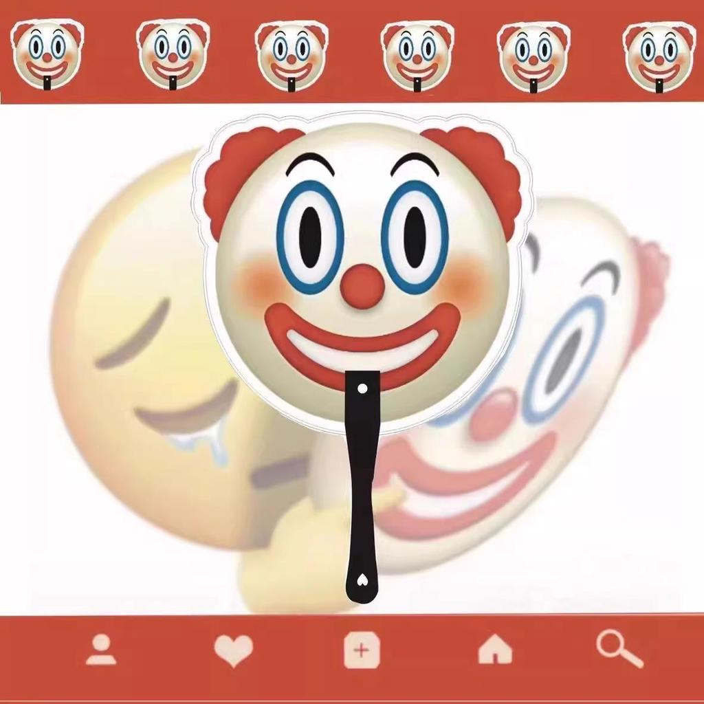Clown Fan Portable Durable Funny Joker-Style Student Summer Mask