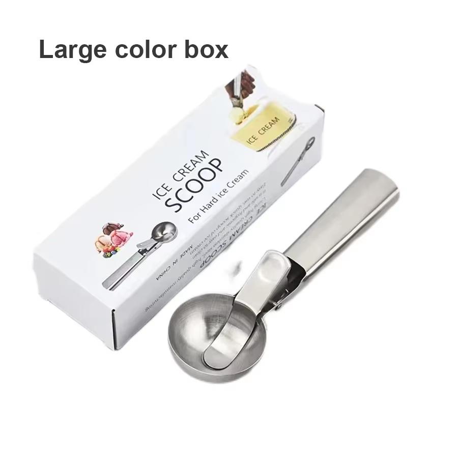 Stainless Steel Ice Cream Scoop, Dual-Purpose Fruit Scoop, Multifunctional Kitchen Tool for Ice Cream & Fruit