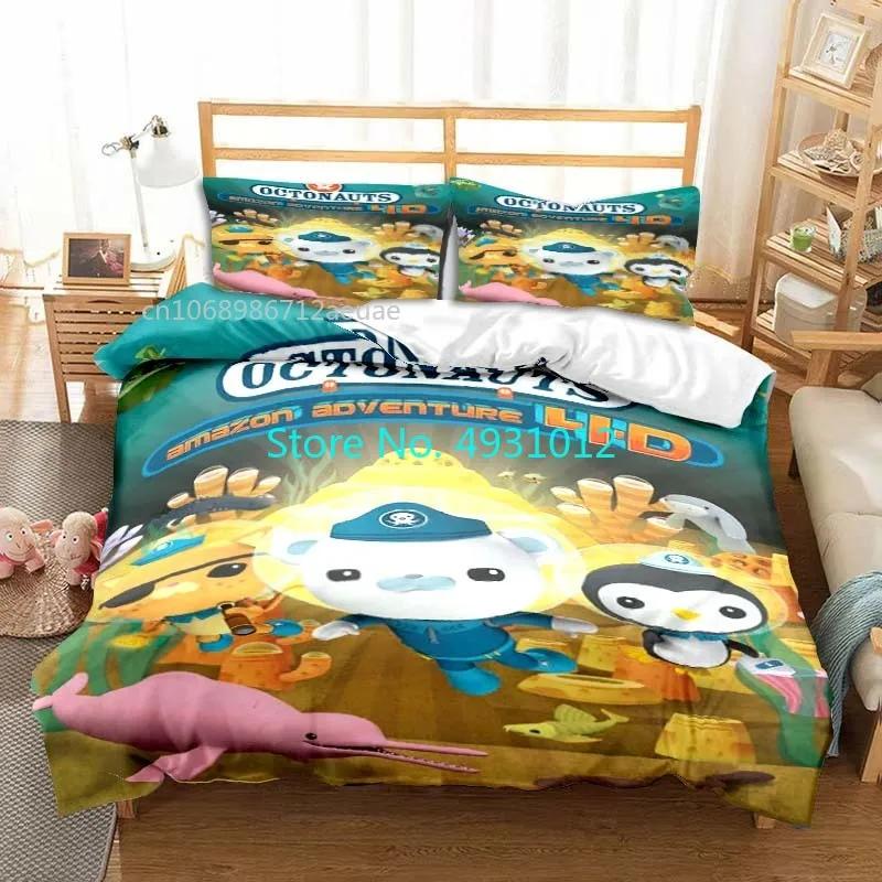 Anime The Octonauts Harajuku Home Decor Child Bedding Set Pillowcase Bedclothes 3D Print Kids Boy Girl Quilt Duvet Cover Gift