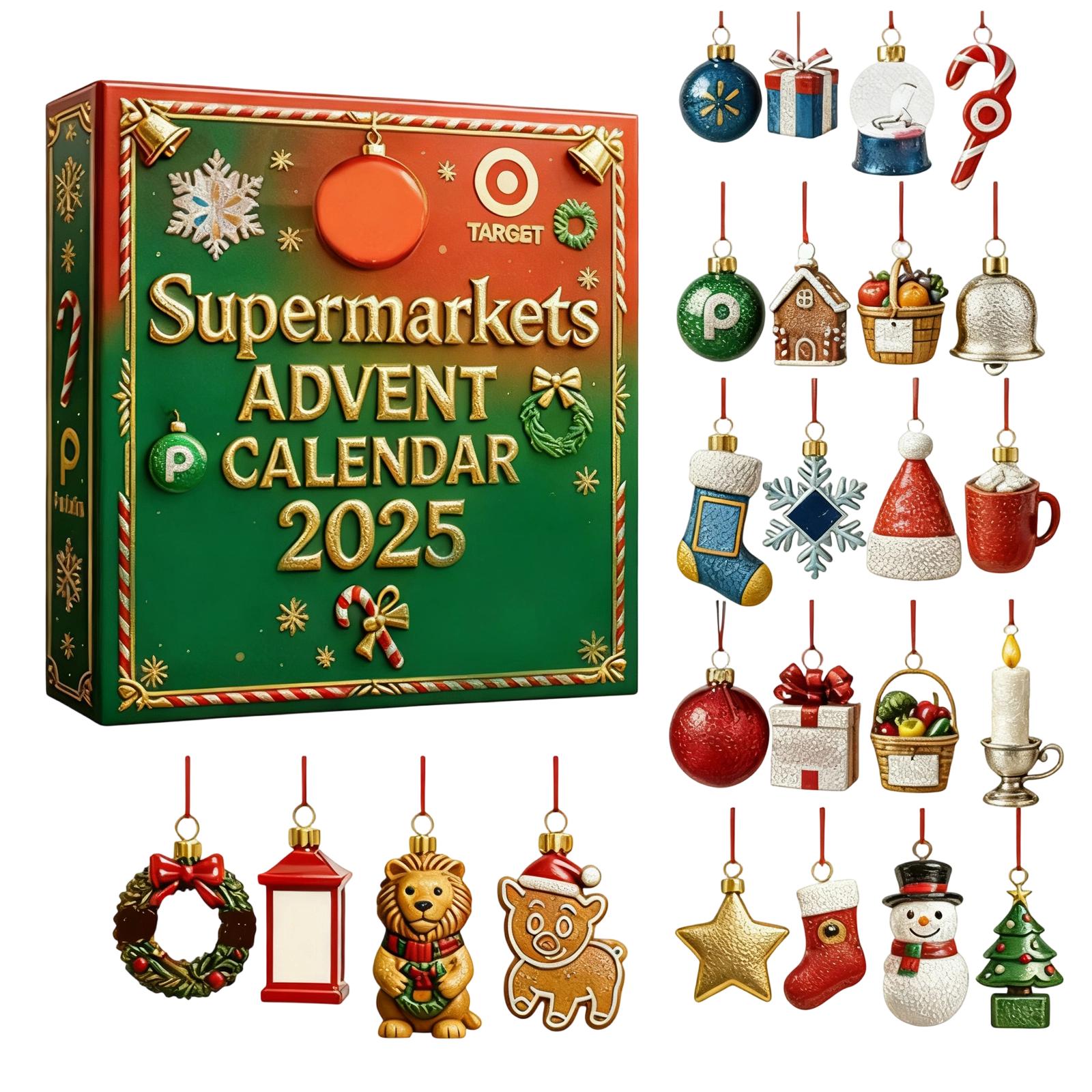 

2D 24PC Popular Cute New Christmas Tree Decoration Acrylic Pendant One Size