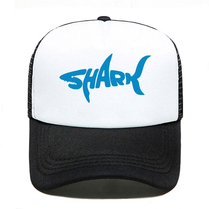 New Shark Print Baseball Cap Funny Casual Unisex Women Parentchild Hats Mesh Visor Outdoor Sun Hat Adjustable Caps