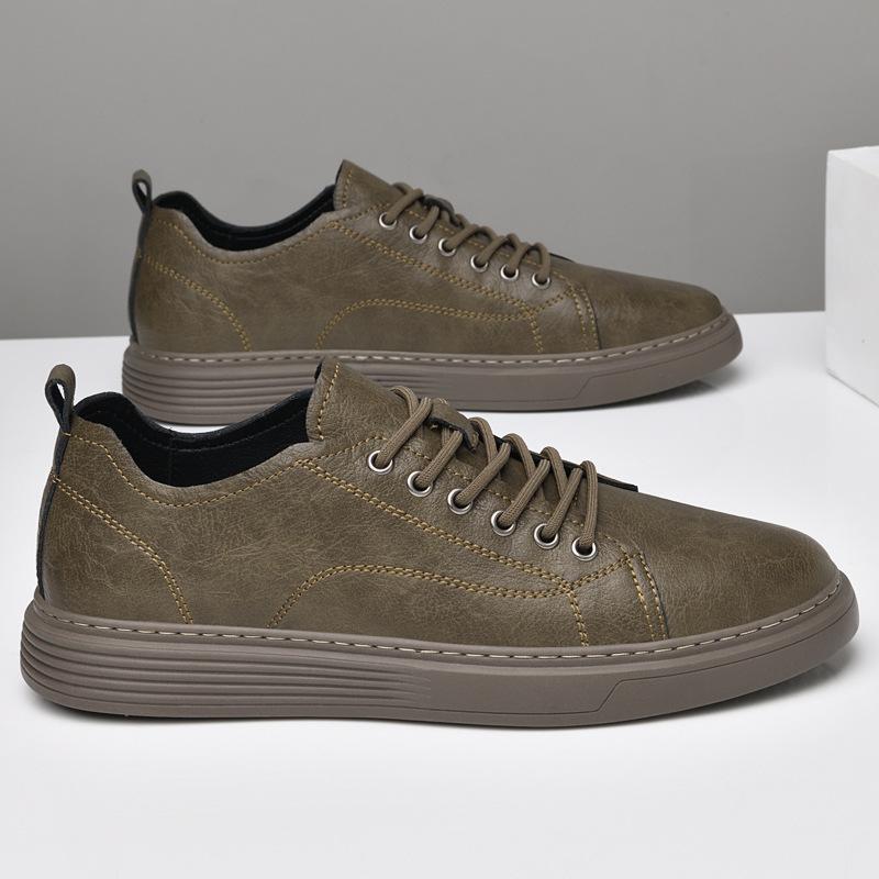 Men's Shoes 2025 Summer New Men's Comfortable Wear-resistant Non-slip British Style Tooling Leather Surface Waterproof Outdoor Casual Shoes