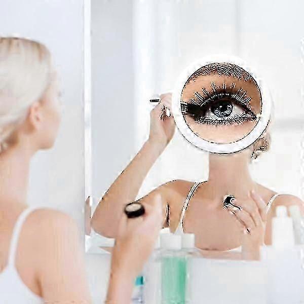 Large 20X Magnifying Suction Cup Mirror for Bathroom and Vanity Use, 16.2cm Makeup Mirror with Strong Suction Cups