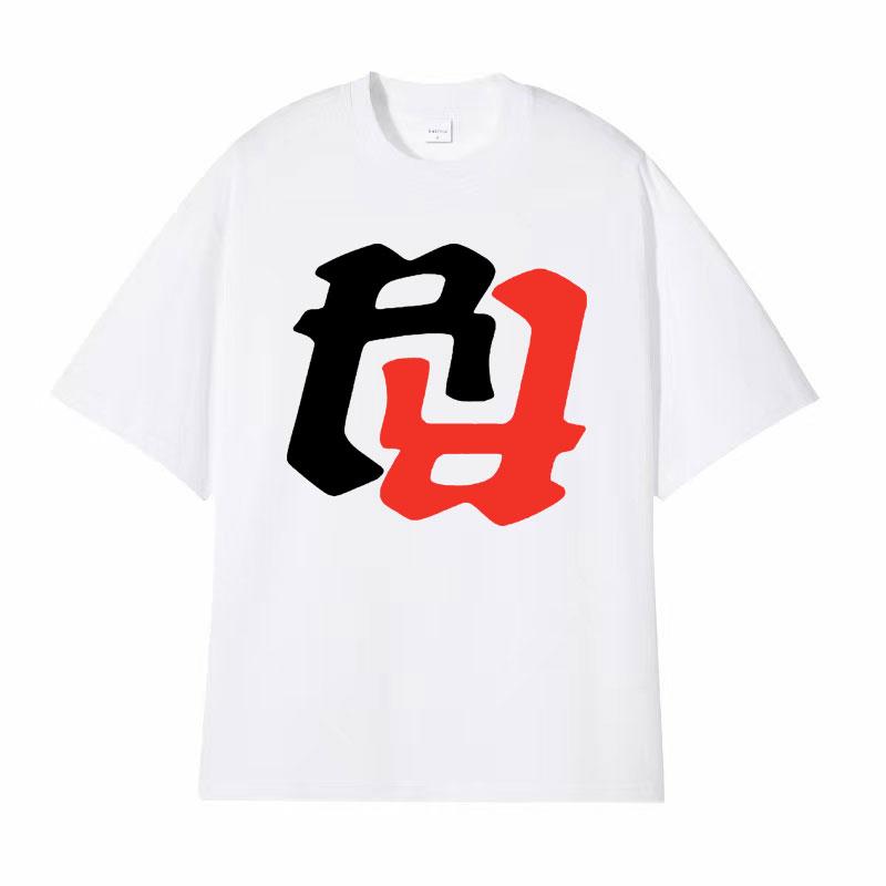 Rapper RR KanKan Logo Graphic Print Tshirts Summer Men Women Clothing Y2k Vintage T Shirt Oversized Cotton Short Sleeve Tshirt