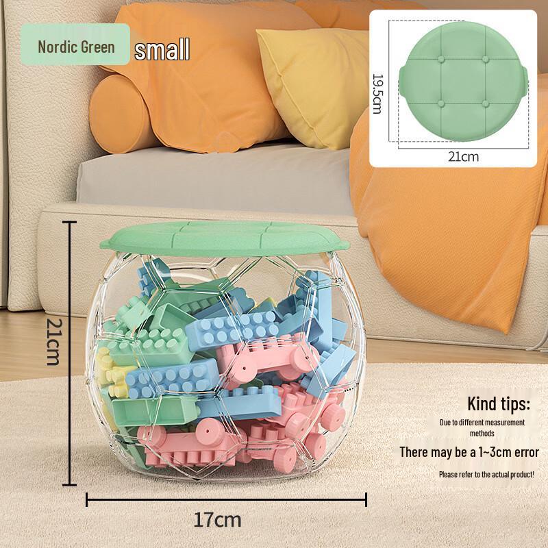 Zunwei Transparent Toy Storage Stool