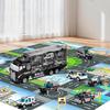 Kleinkind Jungen Baufahrzeug Spielzeugset mit Spielmatte und Diecast Spielzeugauto Transport LKW für Kinder Geburtstagsgeschenke Spielzeug für 3-8 Jahre