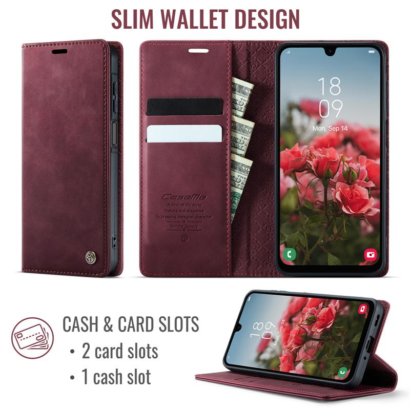 Magnetic Flip Leather Phone Case For Samsung Galaxy S25 FE S24 S23 Plus S22 S21 S20 Ultra A17 A56 A36 A16 A55 A35 A15 A54 A34 A14 A53 A13 Wallet Cover