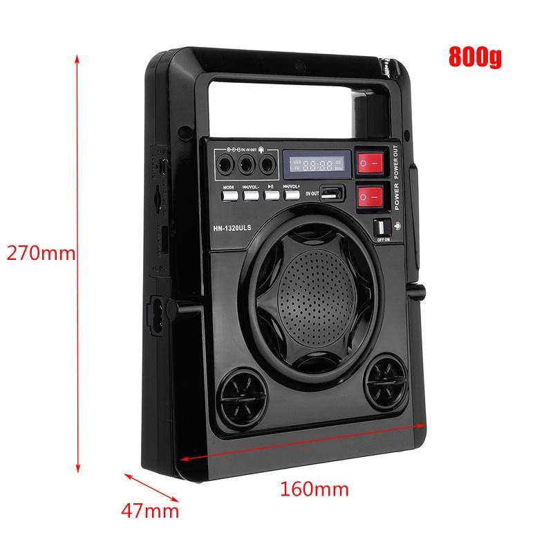 Solar Powered  LED Flashlight  Radio FM/AM Phone Emergency TF USB Charger System