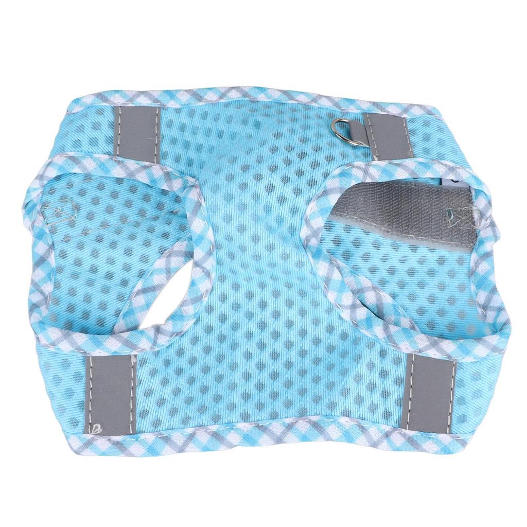 Hundegeschirr und Leine Set Reflektierend Verstellbar Bequem Sicher Verbessertes Haustierleinen-Geschirr für Hund Katze Tiefblau S