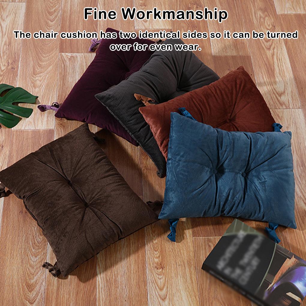 Chair Cushion Seat Pad Stool Mat Floor Pillow Thickening Anti-Slide Solid Color for Bedroom Dressing Student Yoga