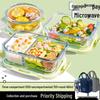 USO Glass Microwaveable Lunch Box with Dividers