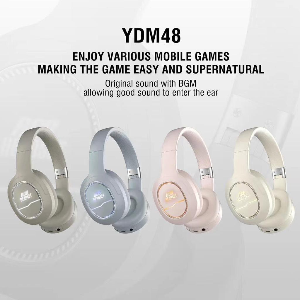 Luminous Bluetooth Wireless Headphones with Silicone Headband YDM48RGB, featuring Long Battery Life.