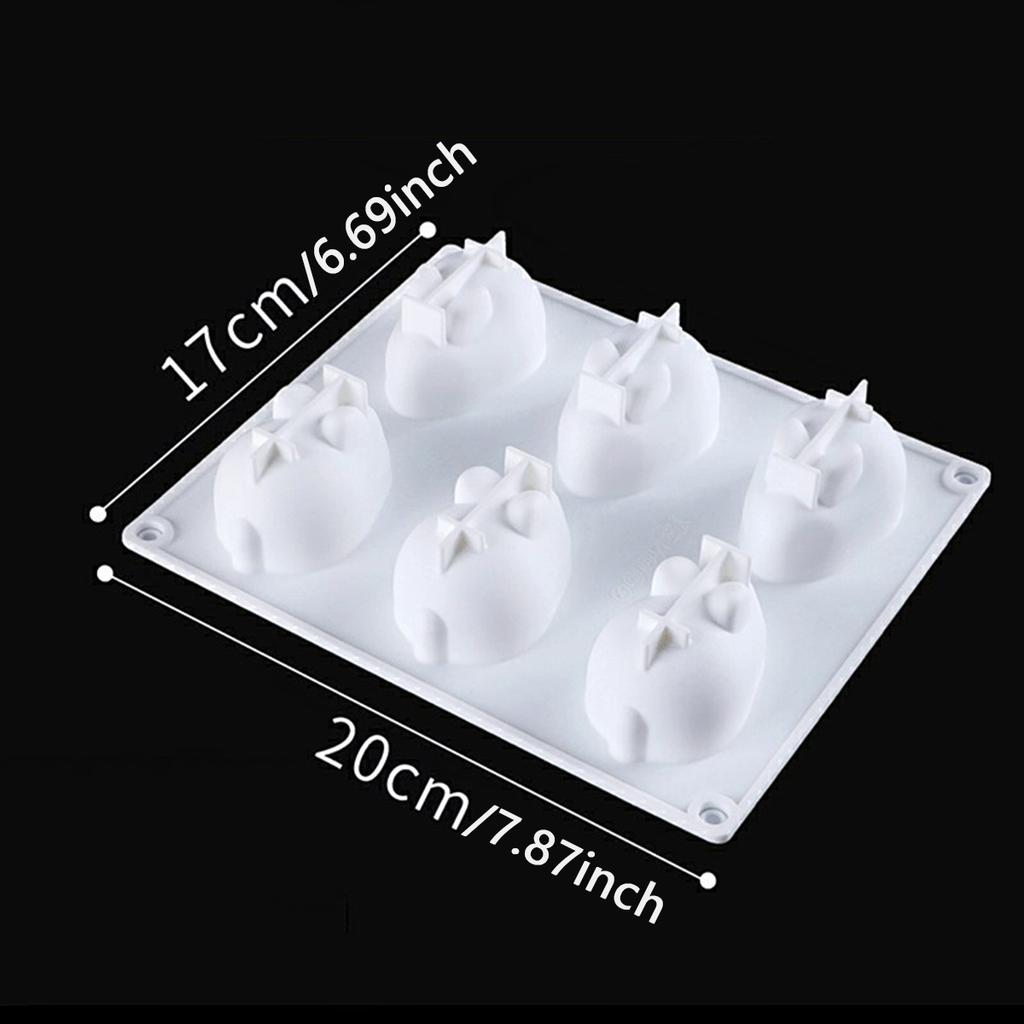 1pc-Silicone Rabbit Mold Fondant Bunny Mold Chocolate Cake Mold Mousse Cake Decoration Dessert Baking Mold DIY Candle Model