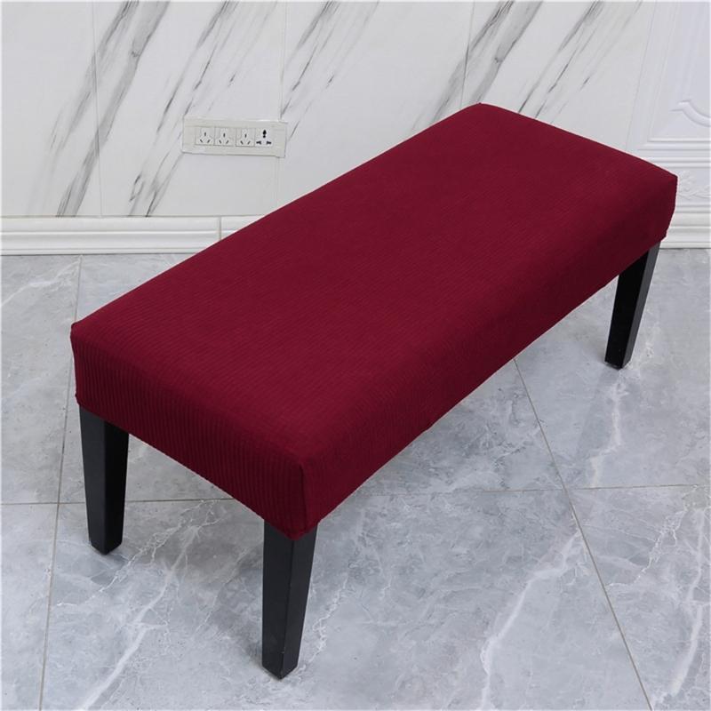 Elastic Slipcover For Long Benches High Stretch Fabric Long Benches Cover Easy Installation Machine Washable Home Use